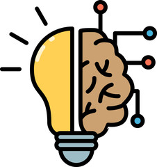 Poster - Lightbulb brain icon