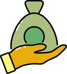 Wall Mural - Money bag icon