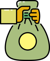 Sticker - Money bag icon