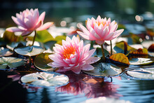 Close-up Lotus Flower In The Lake