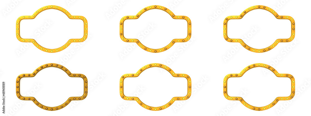 Light bulb animation frame sequence. frame gold border light retro ...