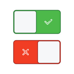 Poster - On and off slider buttons.