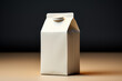 White carton containing pasteurized milk. Generative AI.