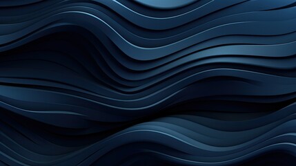 Wall Mural - The textured background is dark blue, indigo in color. Abstract backdrop with wave relief.