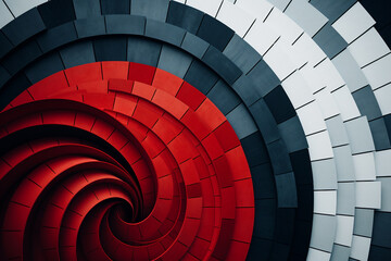 Poster - Minimalist pixel art featuring an abstract spiral pattern, combining simplicity with visual interest.