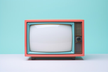Aufkleber - A minimalistic pixel art representation of a retro television set, focusing on simplicity in entertainment technology.