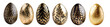 © mashimara - Assorted Easter eggs with golden details, ideal for festive springtime decor