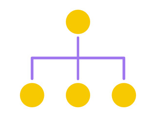Sitemap web interface flat icon design on a white background