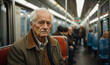 © Ankor_stock. - Elderly sad european man in public transport
