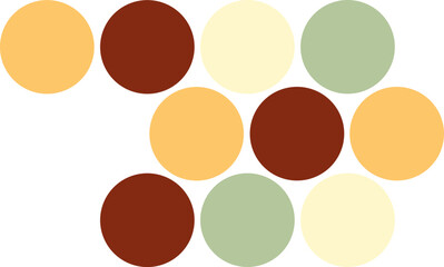 Wall Mural - Retro color dot circle pattern