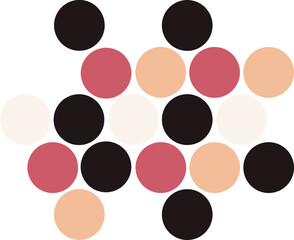 Wall Mural - Retro color dot circle pattern