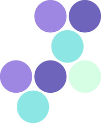 Wall Mural - Retro color dot circle pattern