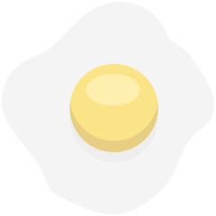 Sticker - fried egg vector illustration