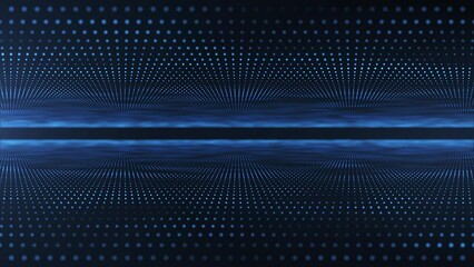 Abstract scene of futuristic cyber world, sci-fi grid, technology glowing surface, neon night scene, digital science background 4K animation, virtual reality concept..
