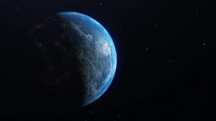 Wall Mural - earth in the outer space. elements of this image furnished by nasa.