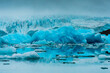Arctic landscape with icebergs
