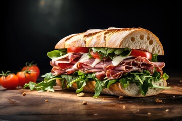 Canvas Print - The chopped sandwich or Italian chopped sandwich