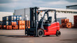 © graja - Forklift loader for warehouse works outdoors.