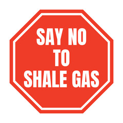Say no to shale gas symbol icon	