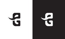 Letter E G Elephant Logo, Simple Unique Vector