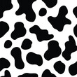 Seamless Moo Pattern Vector Illustration black and white