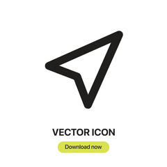 Fototapete - Navigation icon vector. Linear-style sign for mobile concept and web design. Navigation symbol illustration. Pixel vector graphics - Vector.	
