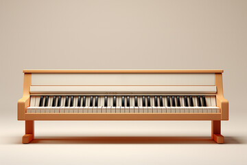 Wall Mural - Minimalist representation of digital piano keys, highlighting the intersection of technology and classical music.