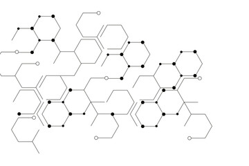 hexagon geometric chemical pattern design,molecular background