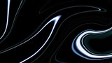 Fototapeta Przestrzenne - Abstract fluid 3d render holographic iridescent neon curved wave in motion dark background. Gradient design element for banners, backgrounds, wallpapers and covers.