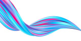 Fototapeta Abstrakcje - 3d Wave Liquid shape color background.