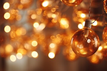 Poster - A close-up view of a bunch of lights. Can be used for various purposes