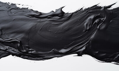 Sticker - A messy black paint splash spread across a white background. Ideal for presentation when you just add a text.