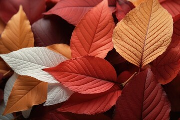 Poster - A close-up view of a bunch of leaves. Can be used as a background or for nature-related projects