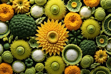 Aufkleber - A variety of fruits and vegetables, perfect for healthy eating and cooking inspiration