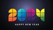 © hefni - 2024 Happy New Year design conceptual. 2024 text similar design. Happy New Year 2024. 2024 background vector design illustration