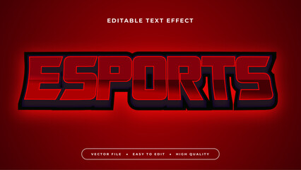 Wall Mural - Red and black esport 3d editable text effect - font style