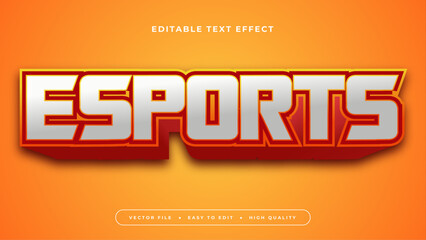 Poster - Orange and gray grey esport 3d editable text effect - font style
