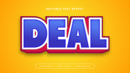Poster - Colorful colourful deal 3d editable text effect - font style