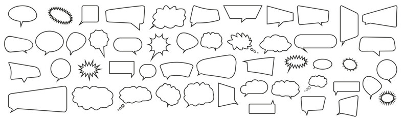 Wall Mural - speech bubble icon. talk or cloud bubbles collection isolated element.