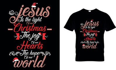 Canvas Print -  jesus is the light of our christmas the joy of our hearts the hope of our world