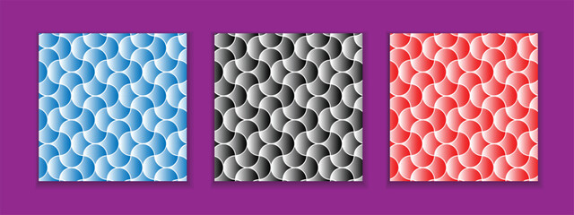 Aufkleber - abstract seamless set of geometric gradient pattern.