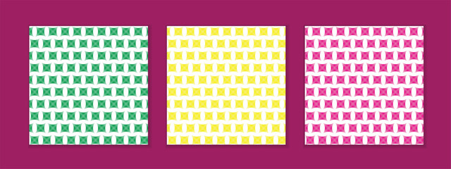 Poster - abstract seamless set of geometric gradient pattern vector perfect for banner poster.