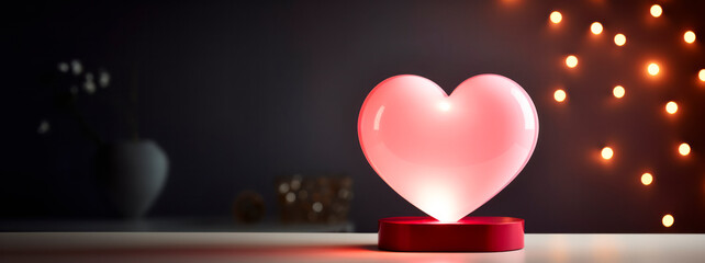 Wall Mural - heart shaped candle