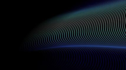 Fototapete - Abstract background with curved lines and waves.