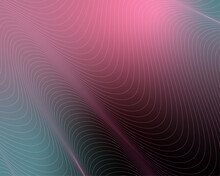 Teal And Hot Pink Tint Gradient Background With Wavy Lines