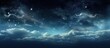 Beautiful blue night starry sky Deep space with clouds and stars. Copyspace image. Square banner. Header for website template
