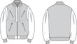 baseball jacket style fashion cad illustration