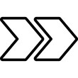Two Split Sharp Arrows Icon