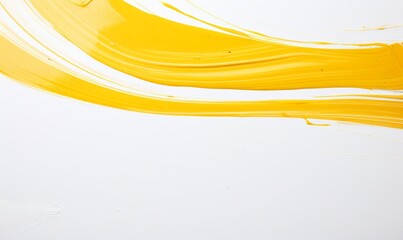 Sticker - A smooth, bright yellow paint splash spread across a white background, creating a vibrant texture. Ideal for presentation when you just add a text.