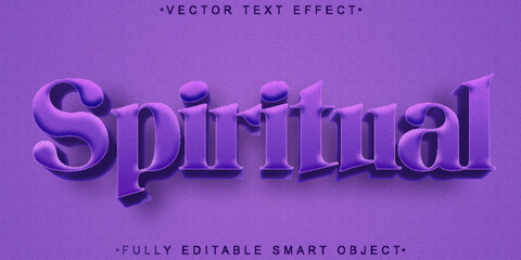 Poster - Purple Spiritual Vector Fully Editable Smart Object Text Effect